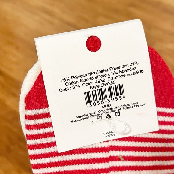 NWT! Ann Taylor LOFT Christmas Theme No Show Socks "How Cute Are These?". OS - Picture 5 of 5